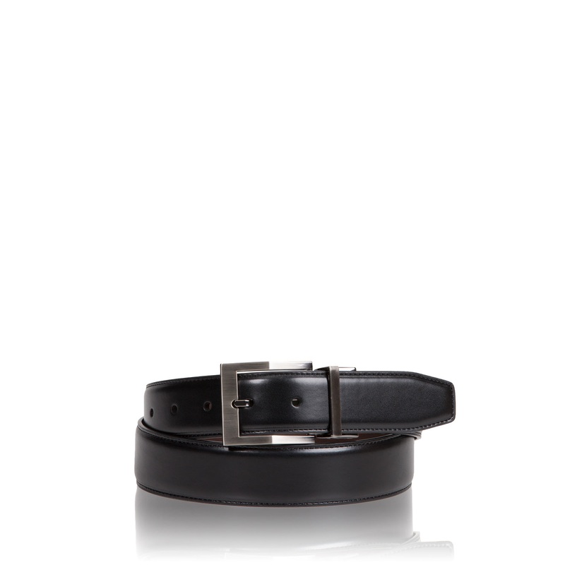 SWISSGEAR Contemporary Reversible Large Leather Belt in Black/Brown