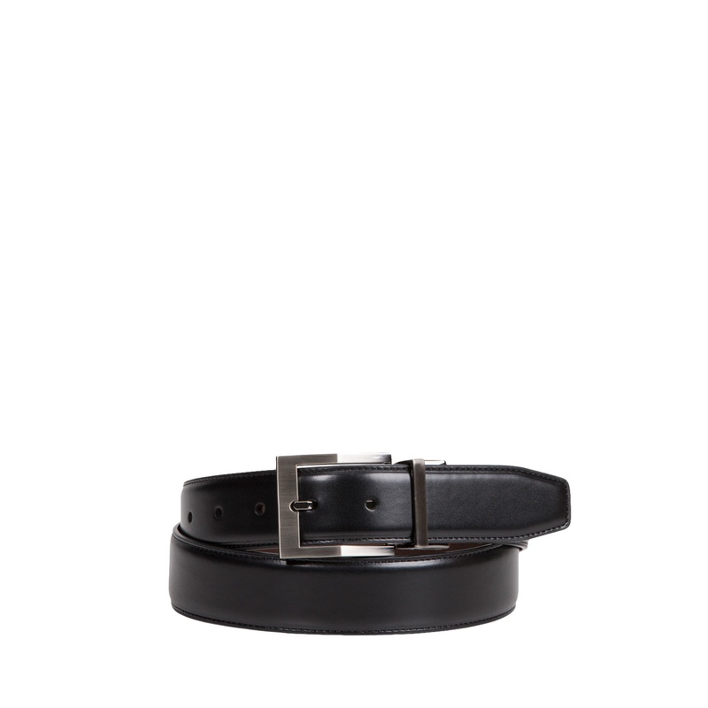 SWISSGEAR Contemporary Reversible Medium Leather Belt in Black/Brown
