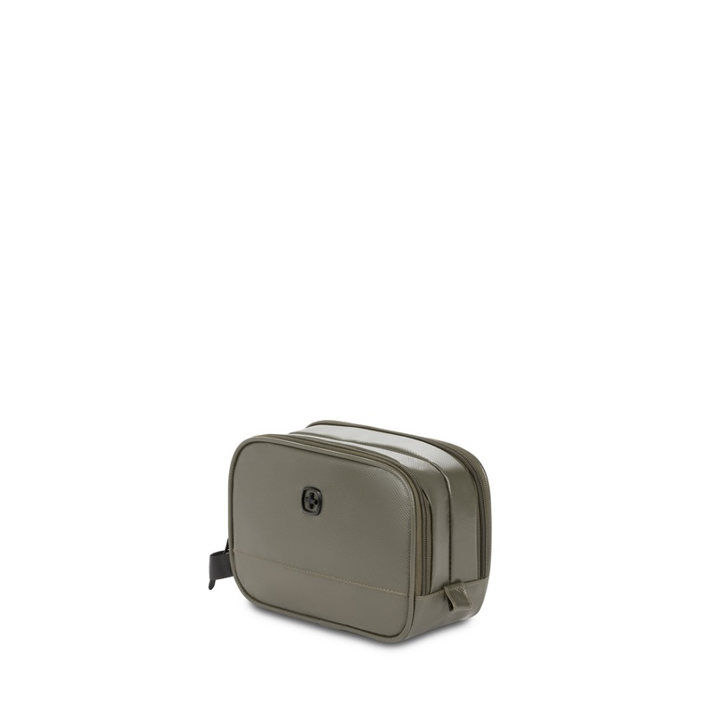 SWISSGEAR Dual Compartment Dopp Kit in Olive Green