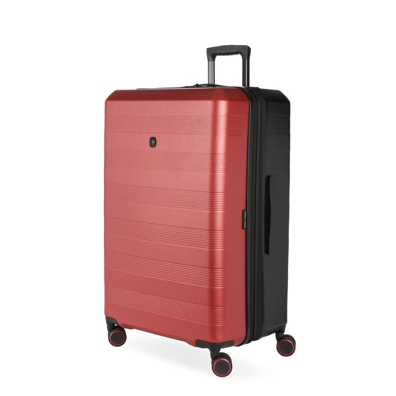 SWISSGEAR Duet Large Checked Spinner in Red/Black