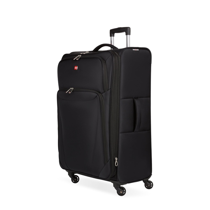 SWISSGEAR Precision Large Checked Spinner in Black