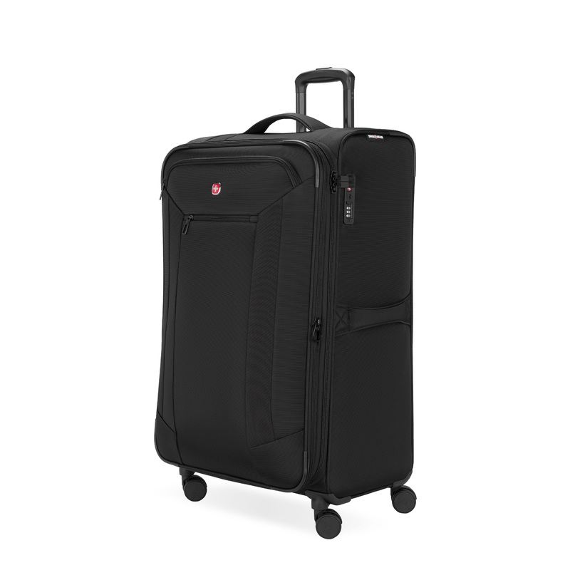 SWISSGEAR Stride Large Checked Spinner in Black