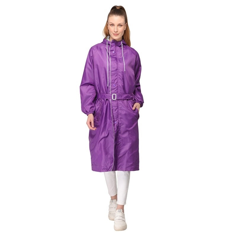 THE CLOWNFISH Raincoats for Women Waterproof Reversible Double Layer. Brilliant Pro Series (Purple, XXX-Large)