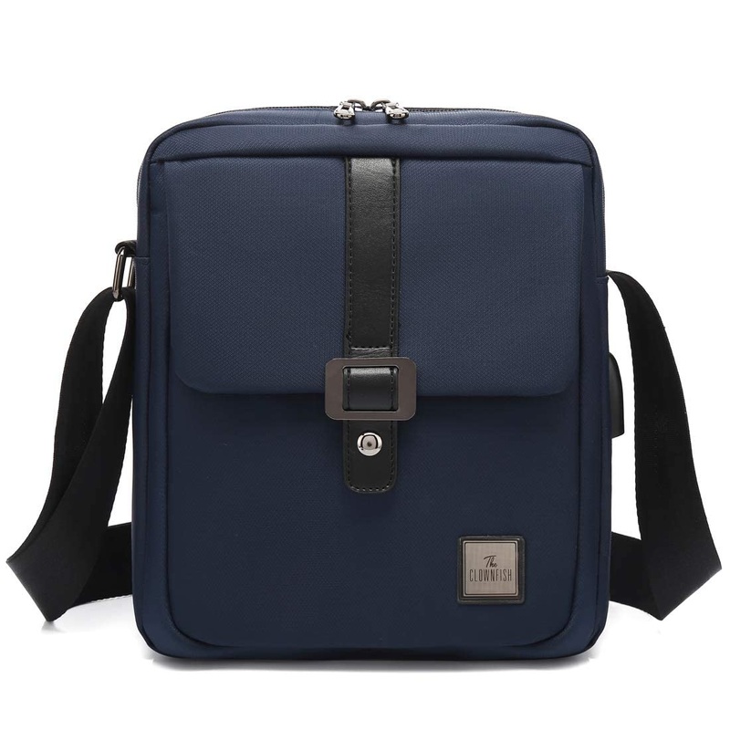 THE CLOWNFISH Single Shoulder Unisex Black Sling Bag | 10.6 inch Tablet