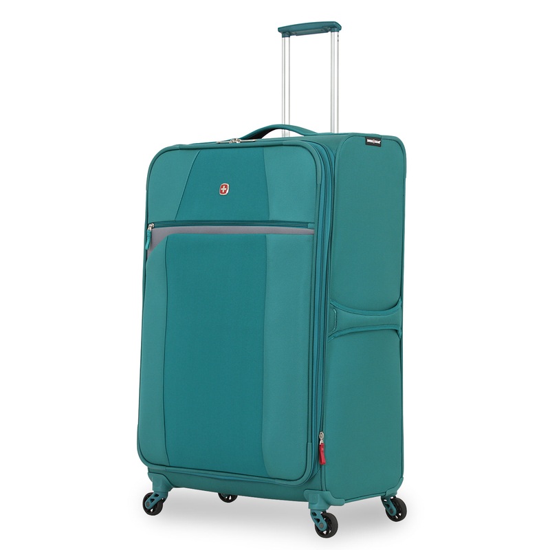 SWISSGEAR 6165 Large Checked Spinner in Light Green