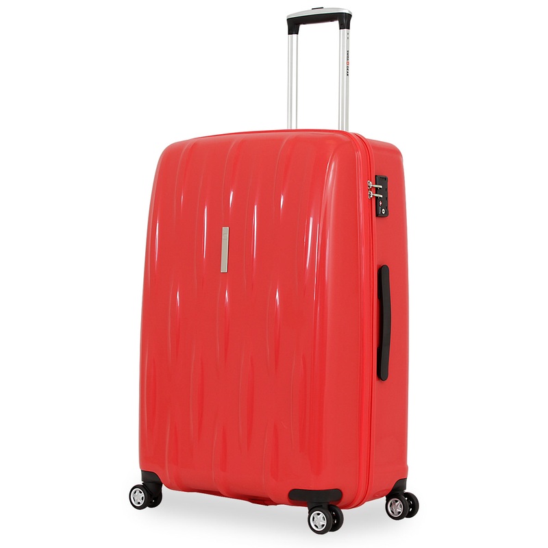 SWISSGEAR 6191 Large Checked Spinner in Red