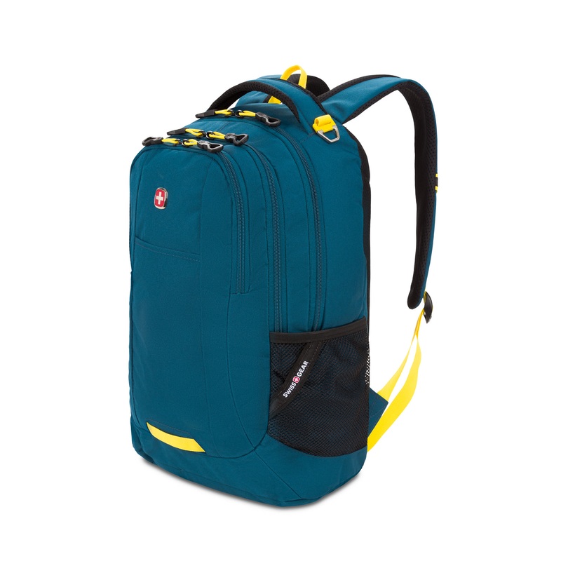 SWISSGEAR Cecil Laptop Backpack in Dark Gems/ Yellow