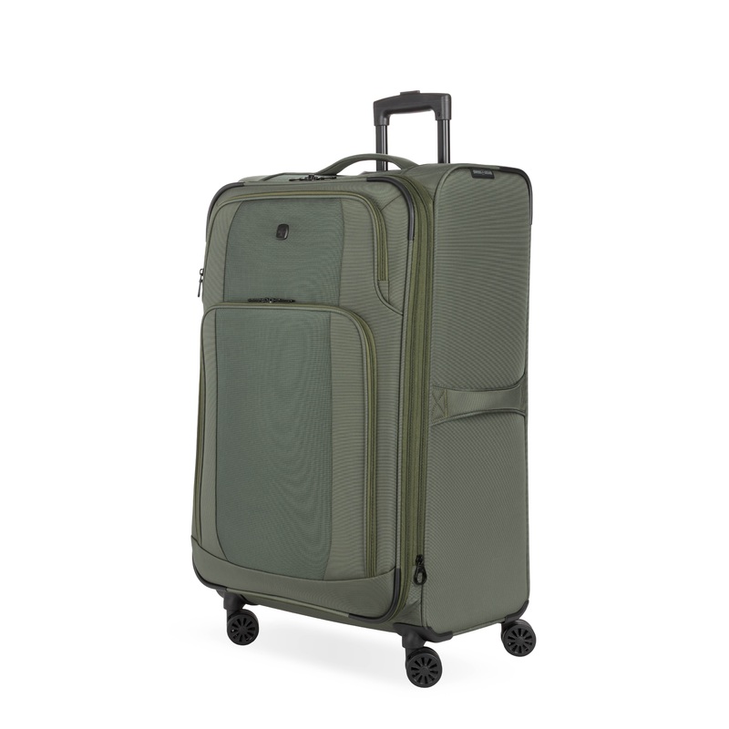 SWISSGEAR Sion II Large Checked Spinner in Olive Green