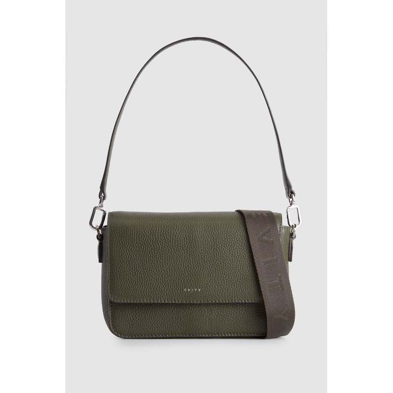 Grace Leather Flap Crossbody Bag