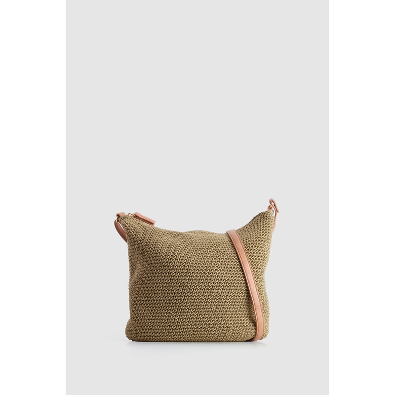 Rayon Crochet Crossbody Bag