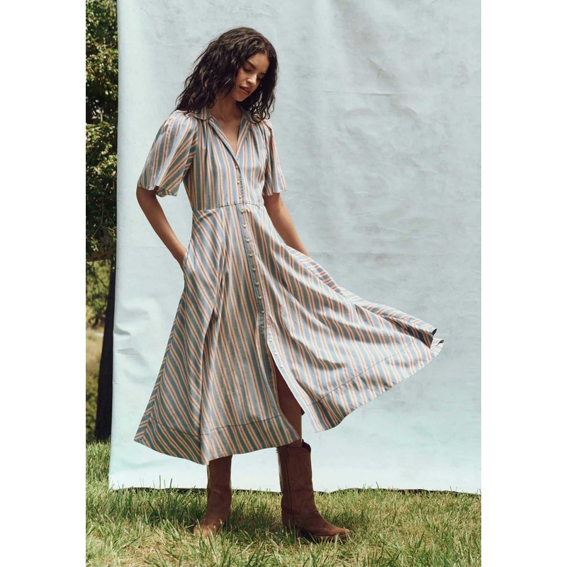 Dress D499929 Bridge Dress Blue-Frontier-Stripe