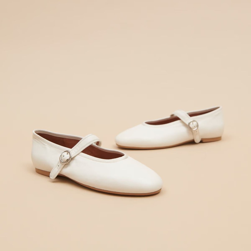 Ballerina Deesse Cuir Ecru