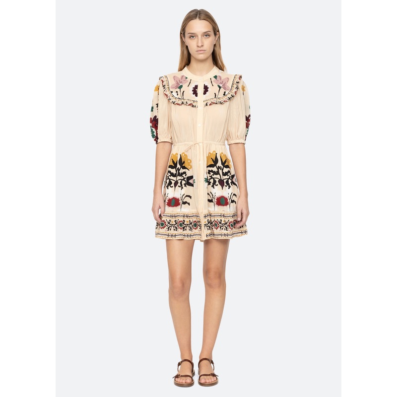 Dress Cassia Ss Dress Ss25-030 Cream