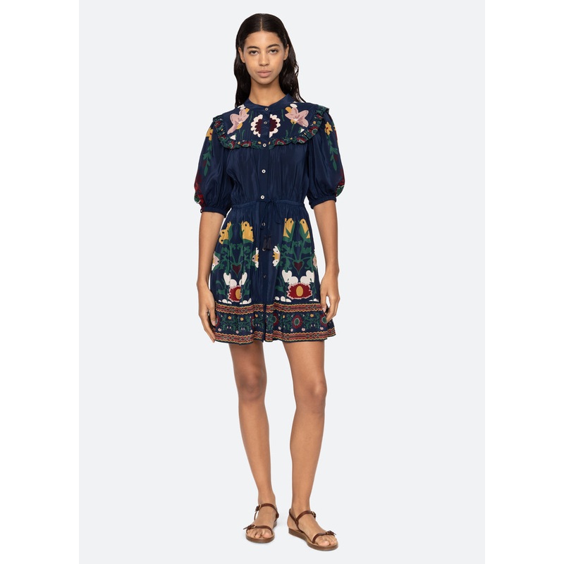 Dress Cassia Ss Dress Ss25-030 Navy