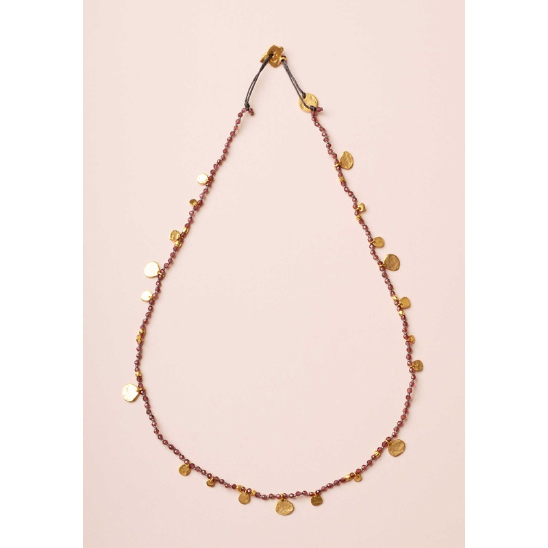 N38a-g Necklace Smarties Short Garnet