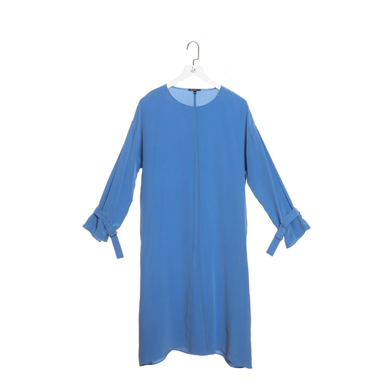 Silk Long-sleeved Float Dress