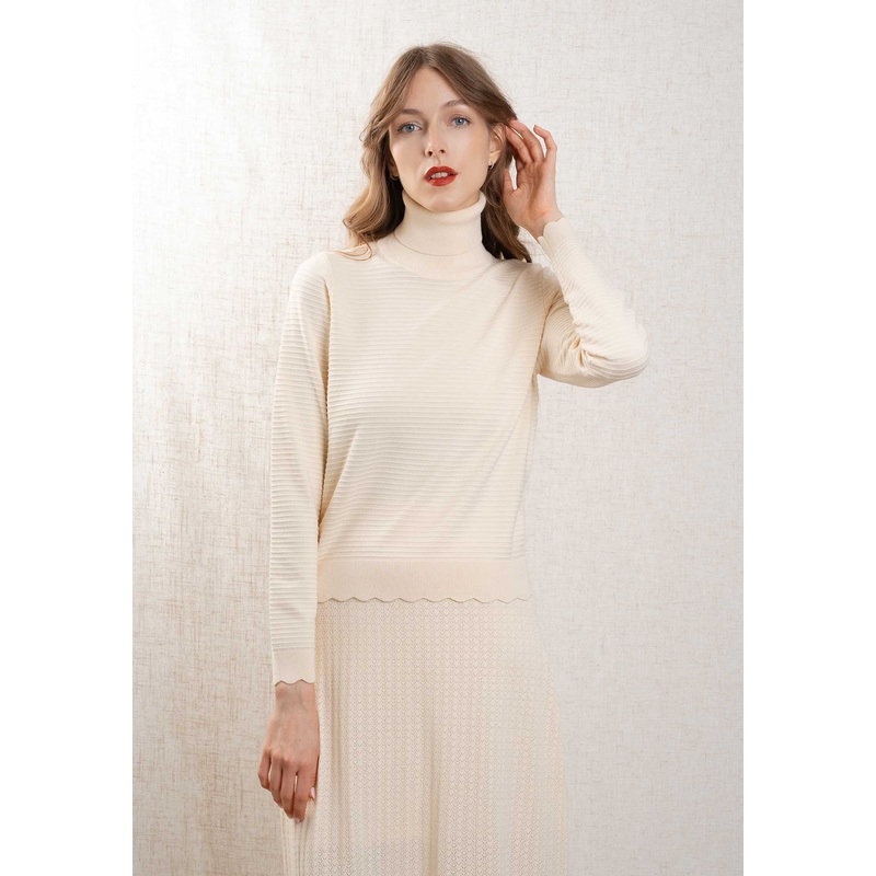 Turtleneck Kn Mary Ecru