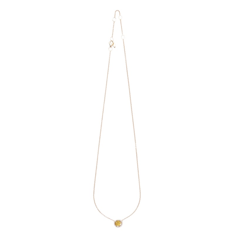 14K Diamond Slice Necklace