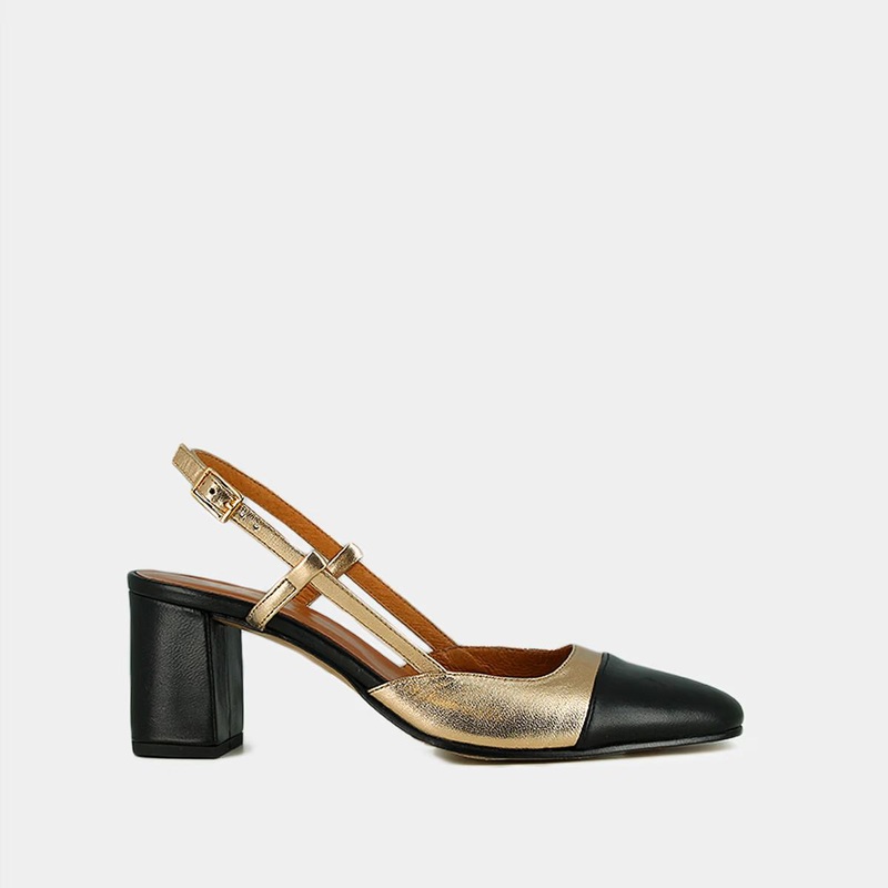 264- Dhapop Cuir/cuir Noir-platine