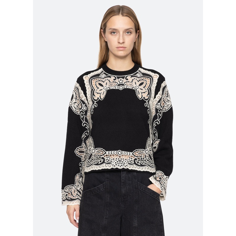 Blouse Gianna Lace Comb Rs25-028 Black