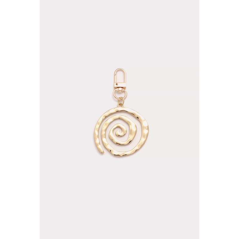 Ms17022 Key Char Swirl Key Chain Gold