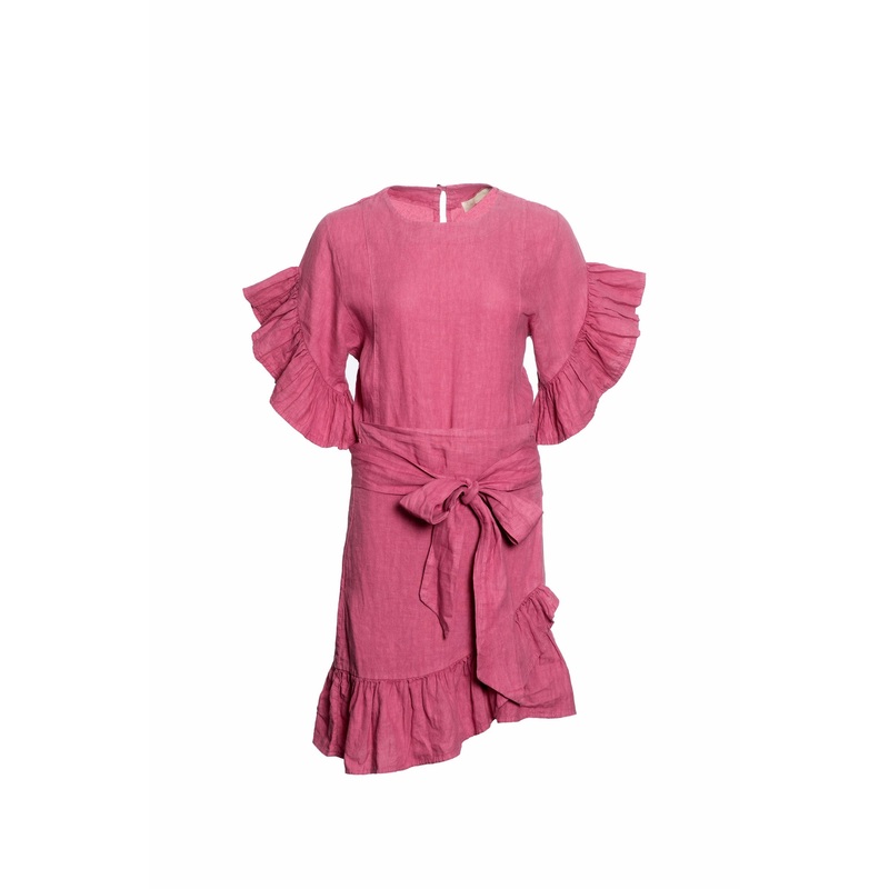 Ruffled Tie Waist Dress