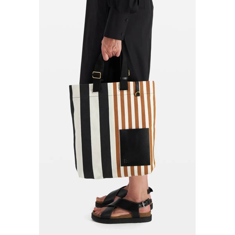 Bag Sac Street Strap Bicolor Stripes Black Ma17bic01 Black-Noir