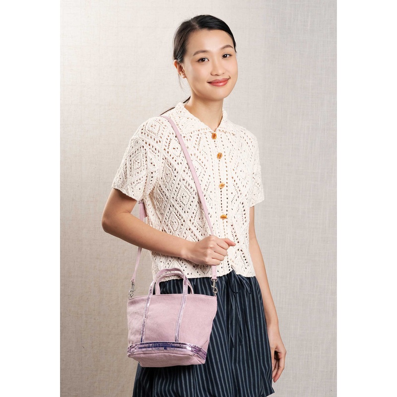 Mini Bag Linen Cabas Xs Ve31-v40410 Rose-Ancien
