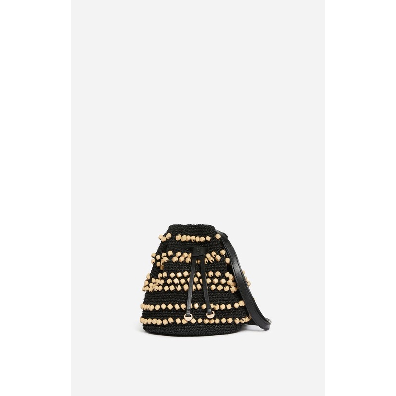 Raffia Sac Bourse 5eve34-v40769 Noir