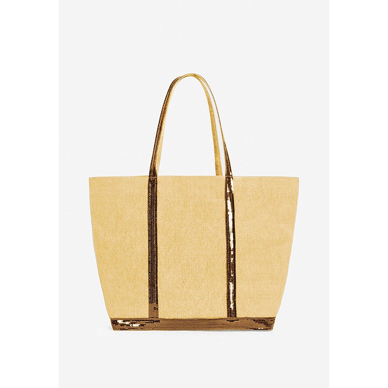 Tote Bag Linen Cabas L Ve31-v40315 Beurre-Frais