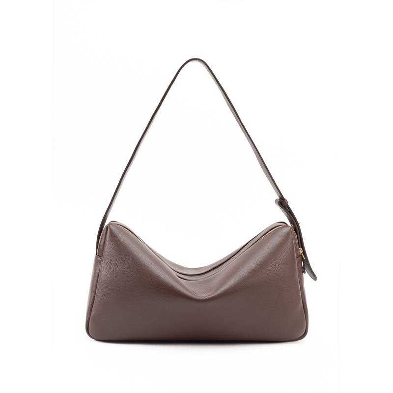 Trousse Large Pebbled L Trousse P Leat L Dark-Brown