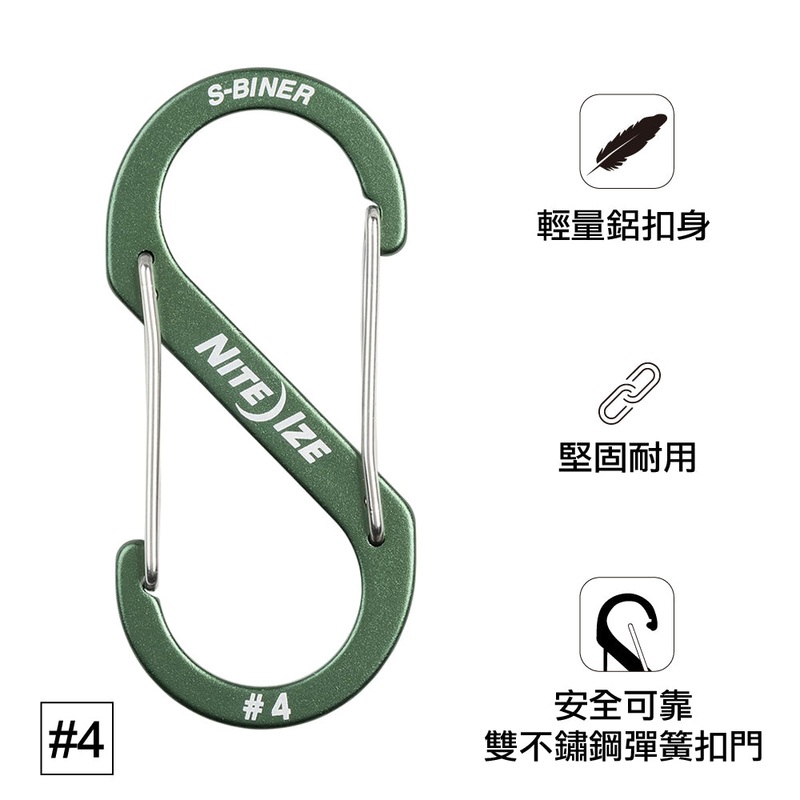4#8 S-Biner Dual Carabiner #4