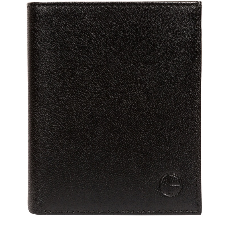 'Airton' Black Leather Credit Card Wallet