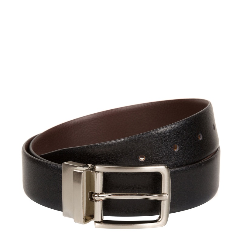 Black and Brown Reversible Pure Luxuries Leather Men's Belt