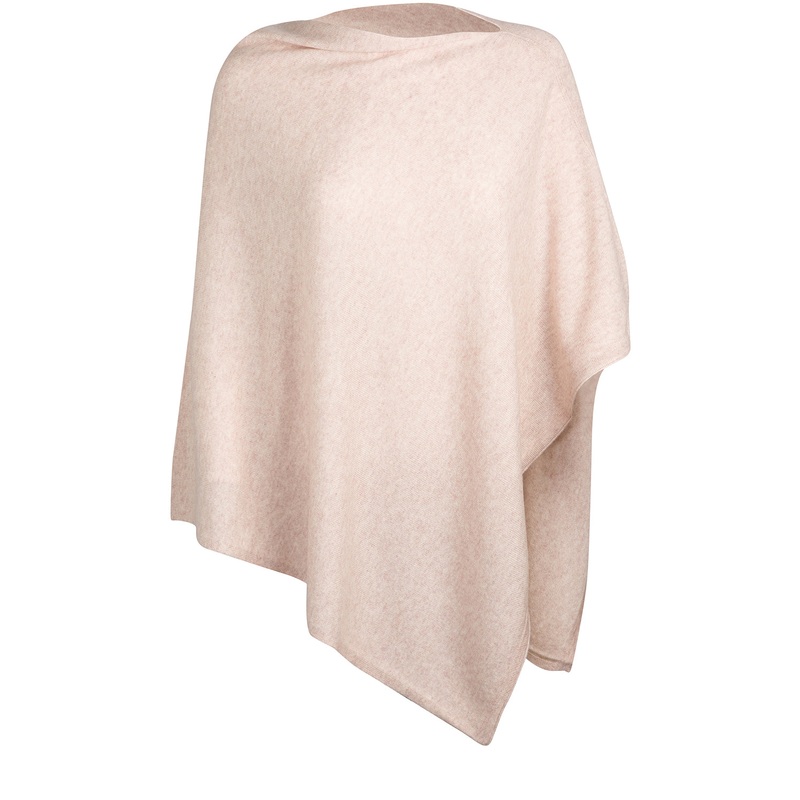 'Eskdale' Oatmeal Cashmere & Merino Wool Poncho