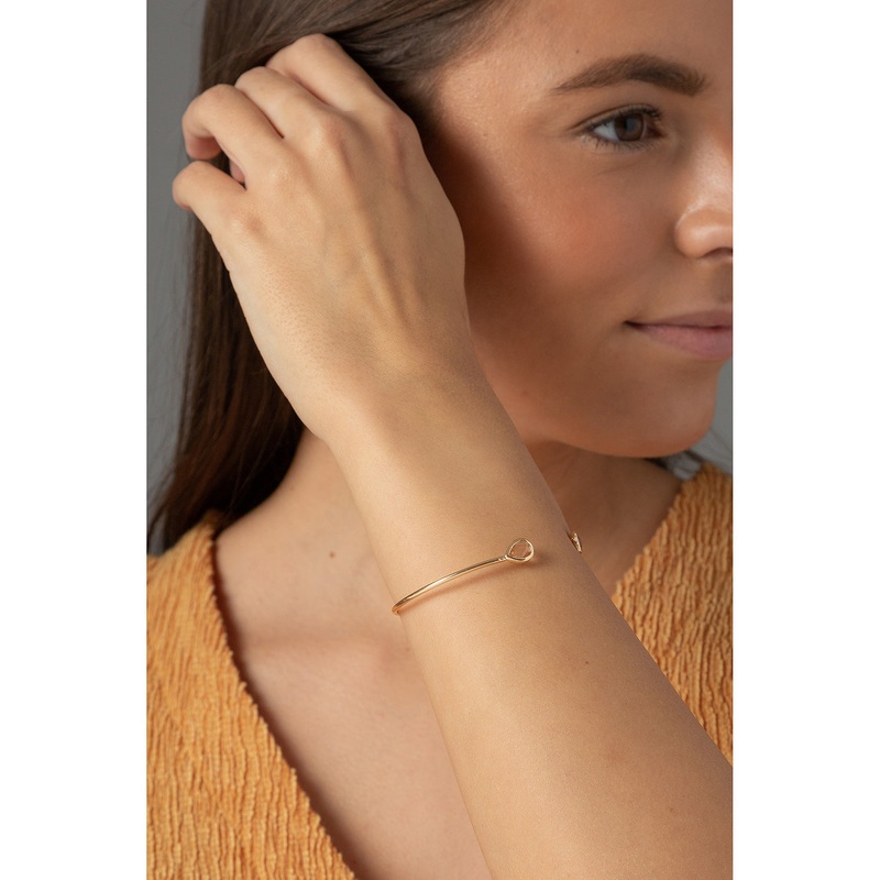 Gift Packaged 'Amsi' Gold Plate & Amber Glass Bangle
