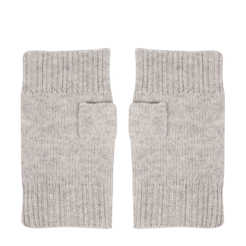 'Grange' Foggy Cashmere & Merino Wool Wrist Warmers