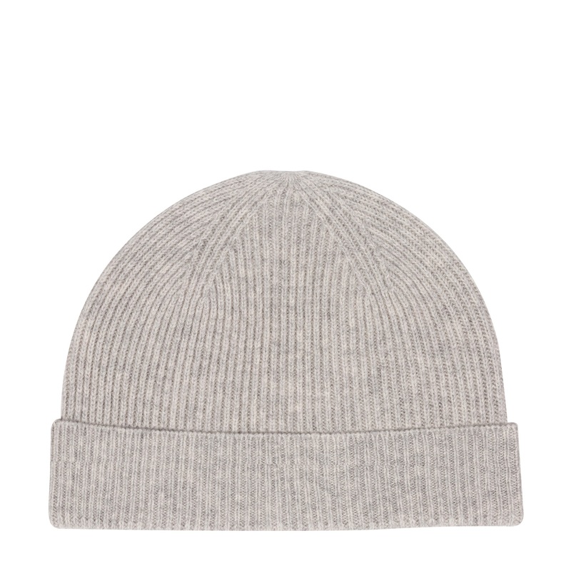 'Grizedale' Foggy Cashmere & Merino Wool Beanie Hat
