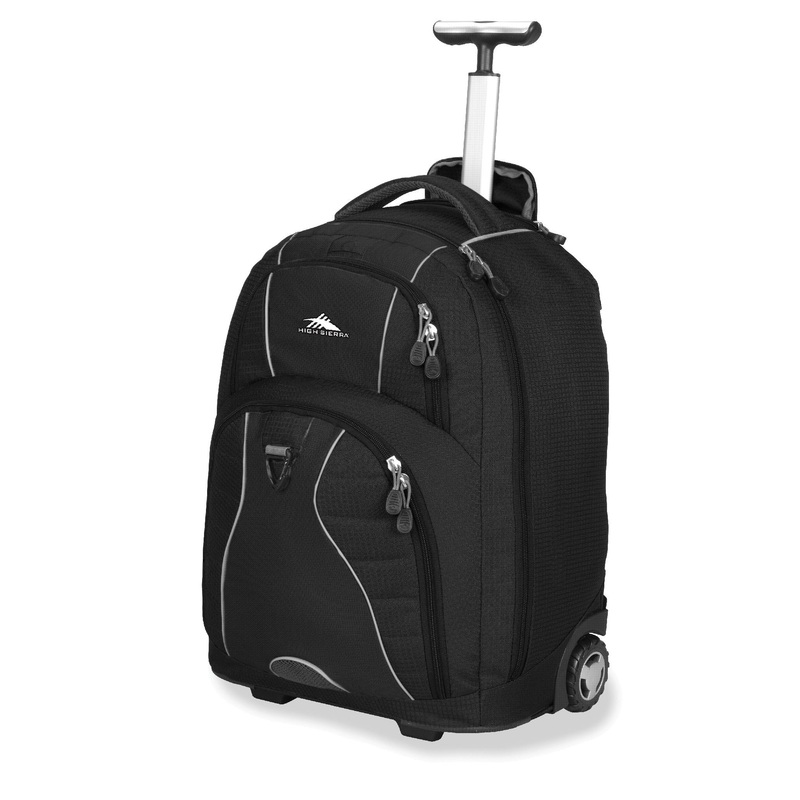High Sierra Freewheel 17" Laptop Wheel Backpack Black