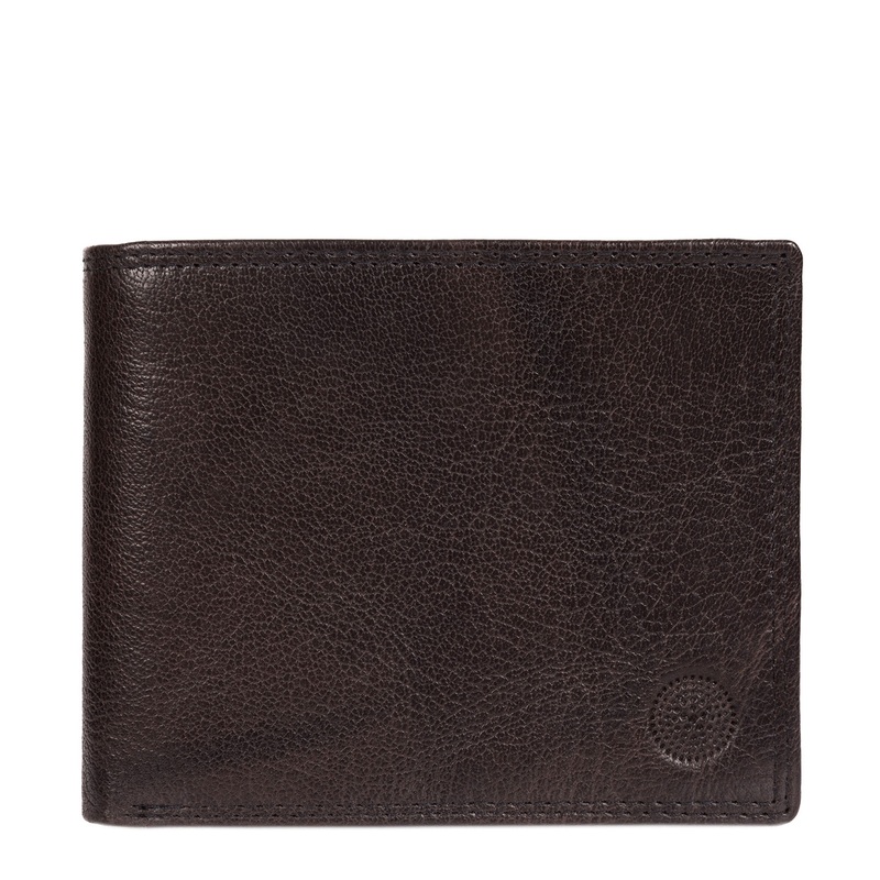 'Jared' Antique Black Leather Wallet