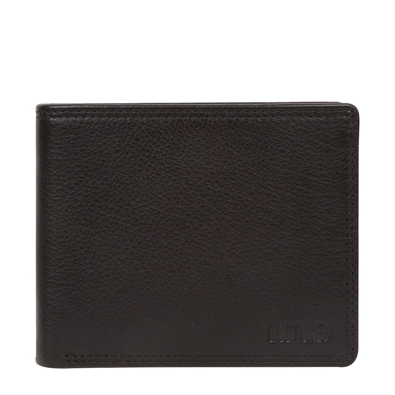 'Joe' Black Leather Bi-Fold Wallet