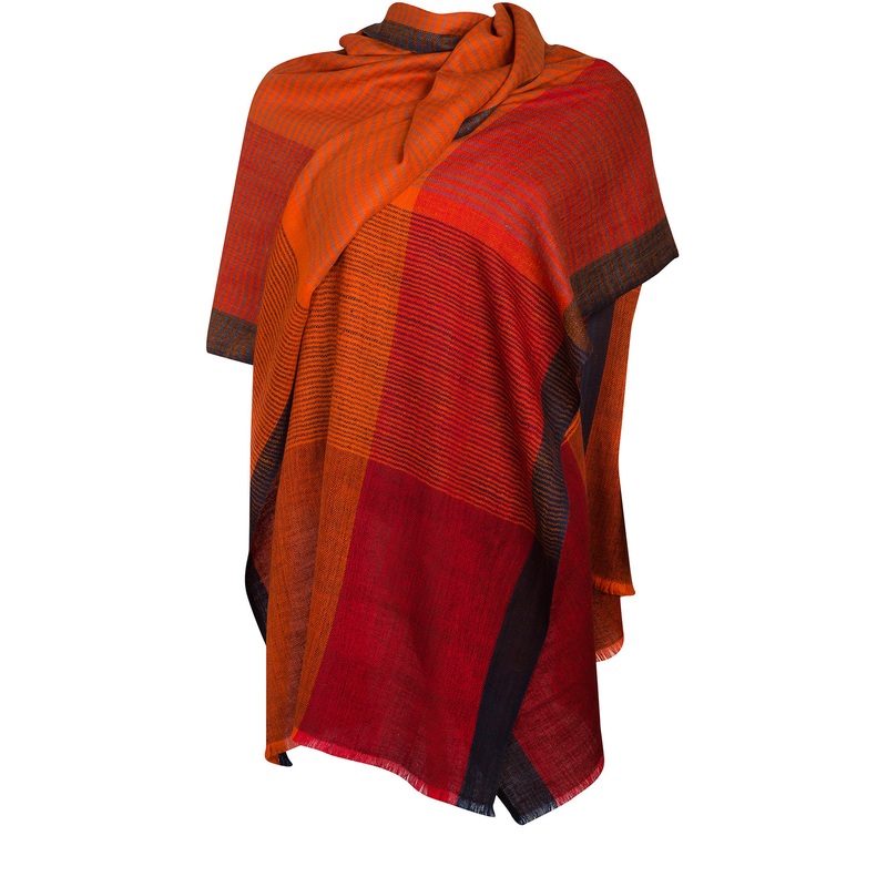 'Libration' Cashmere & Merino Wool Shawl Wrap