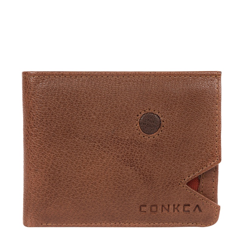 'Max' Conker Brown Bi-Fold Leather Wallet
