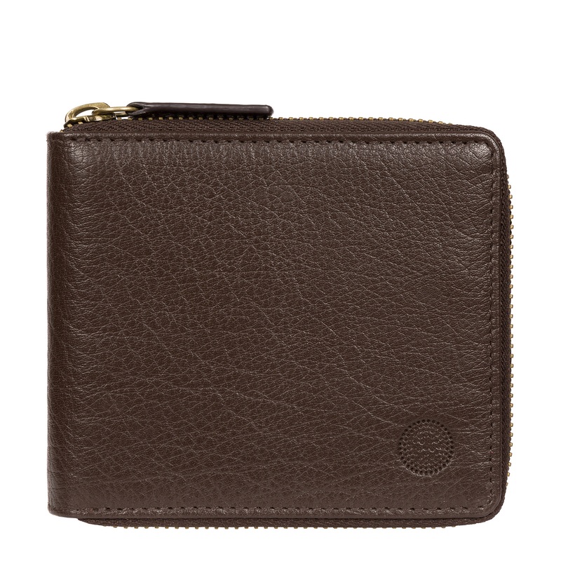 'Morrison' Dark Brown Leather RFID Wallet