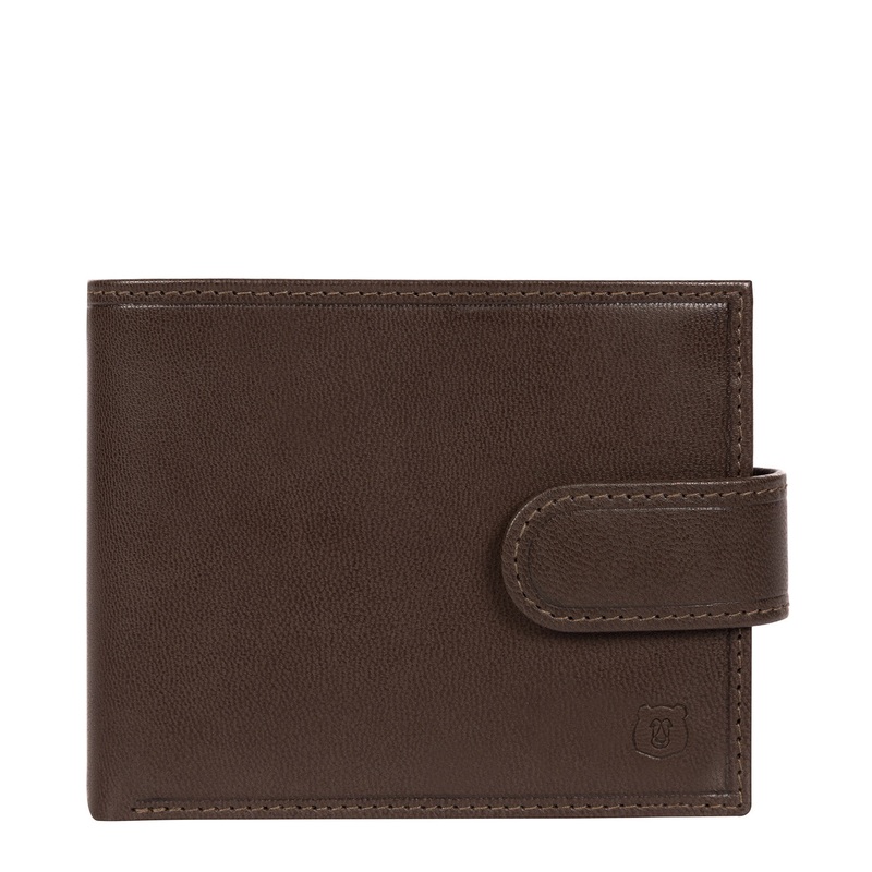 'Mortmer' Dark Brown Leather Bi-Fold Wallet