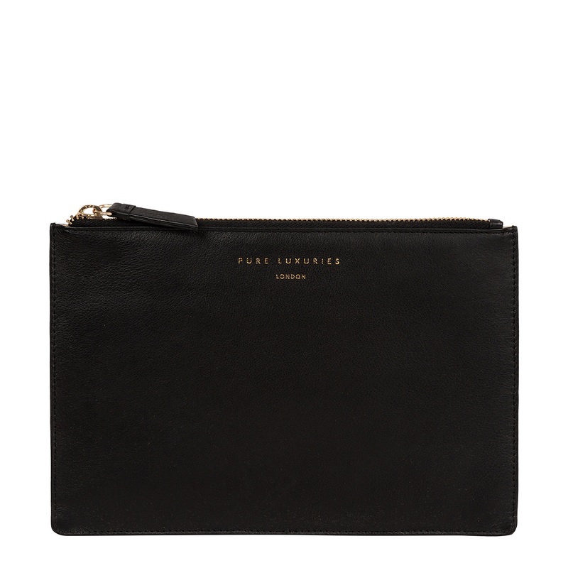 'Osterly' Black Leather Pouch