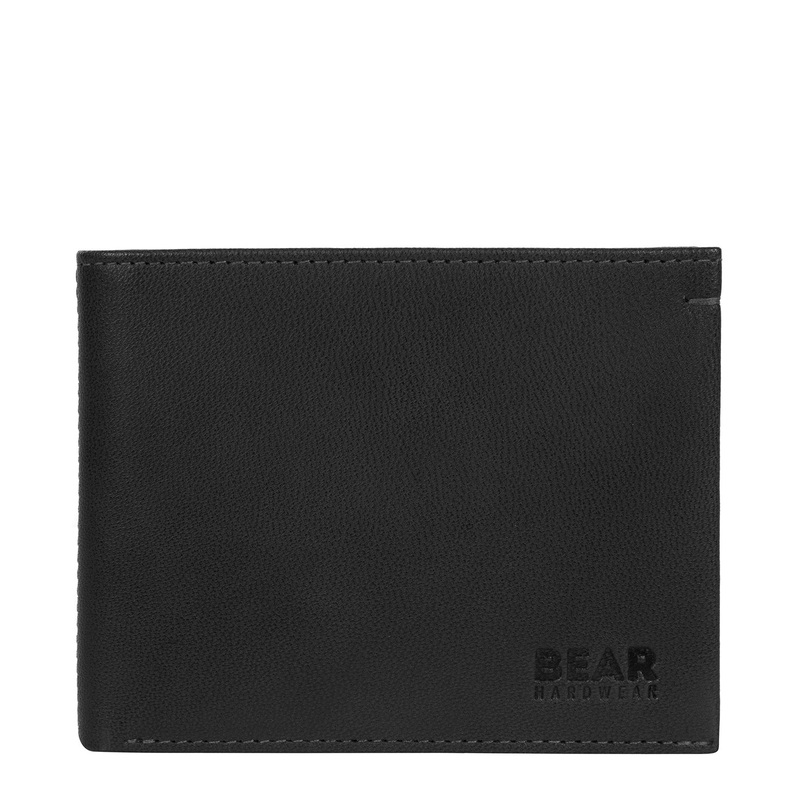 'Svanhild' Black Leather Bi-Fold Wallet