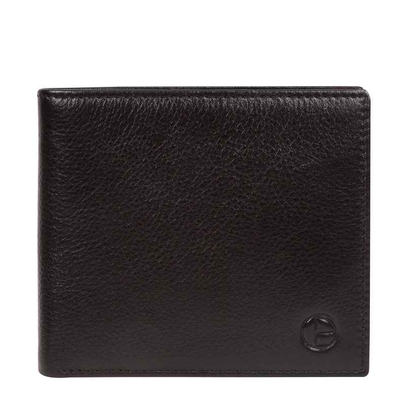 'Viking' Black Leather Bi-Fold Wallet