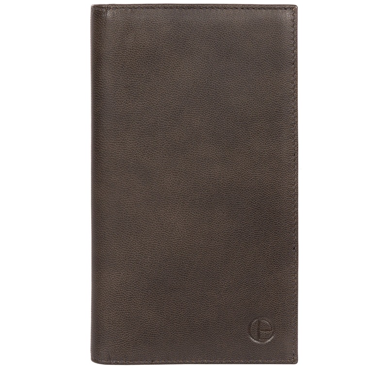 'Addison' Vintage Black Leather Breast Pocket Wallet