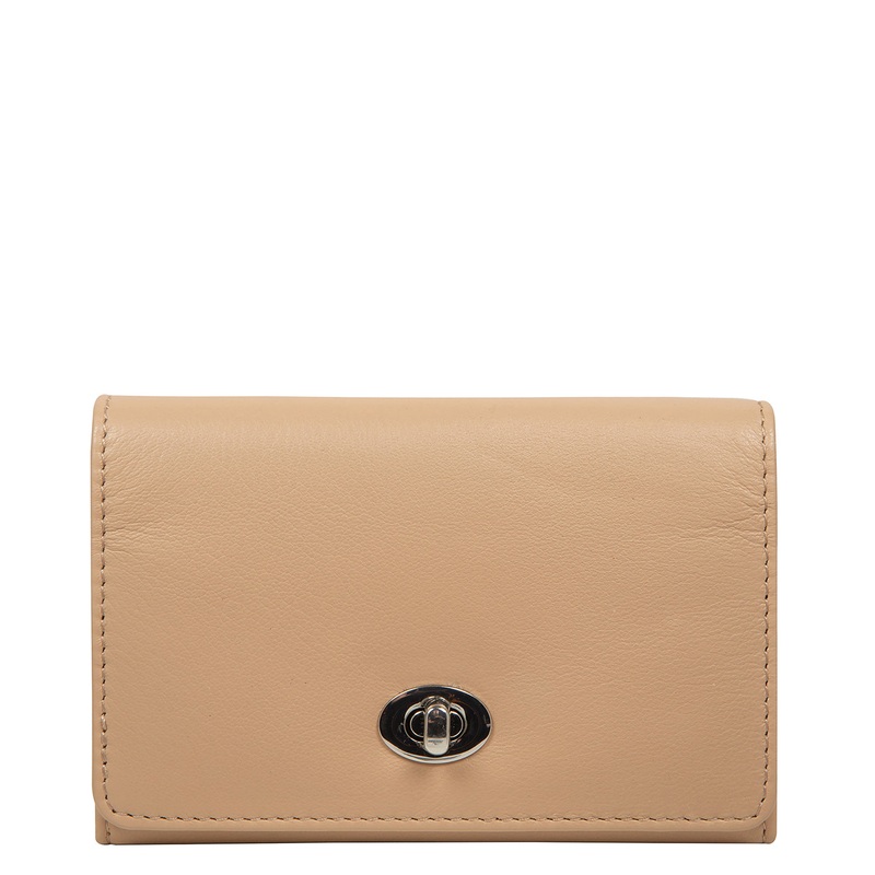 'Amber' Latte Leather Purse